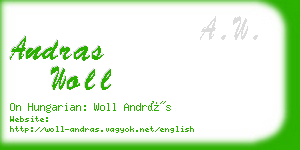 andras woll business card